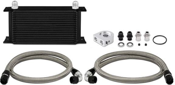 Mishimoto 19 Raders Universal oljekjøler Kit | QWT Oil Cooler Kit MISHIMOTO Universal Thermostatic Black 25 Row